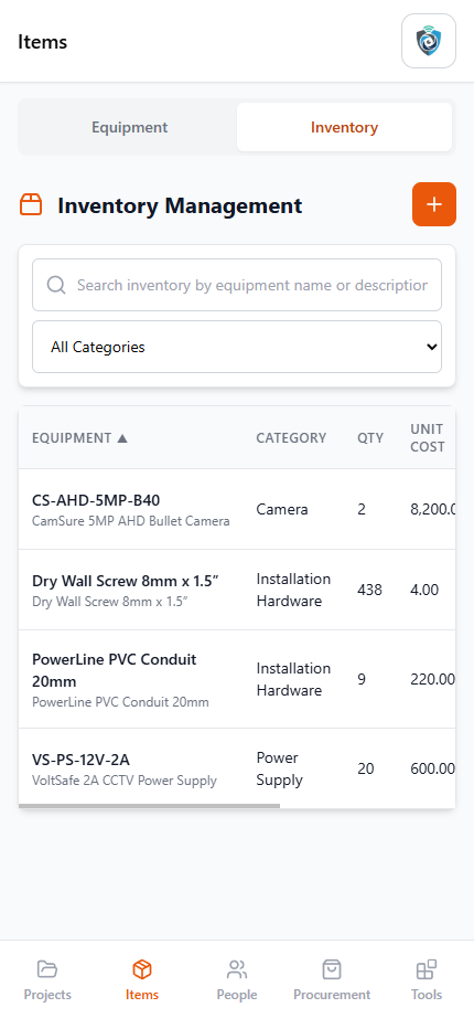 Mobile Inventory Screenshot 2
